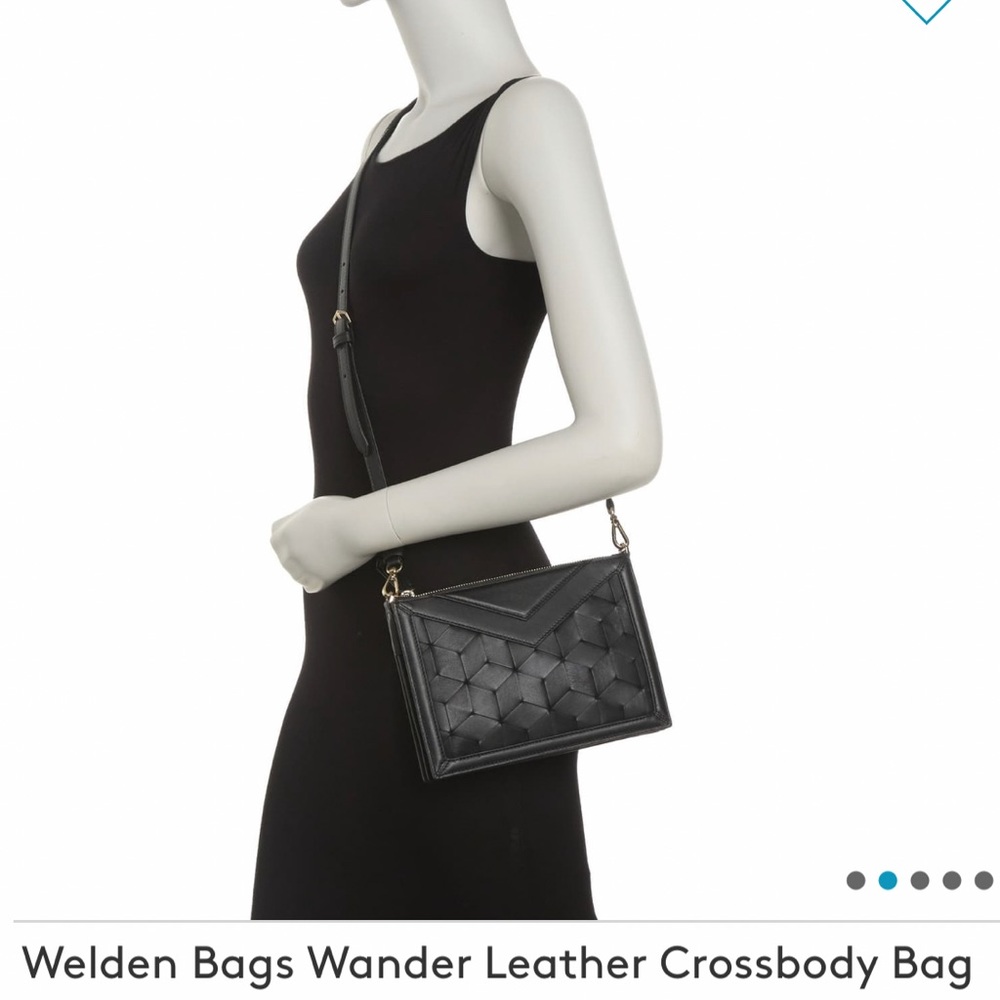 Wander Black Leather Crossbody Bag